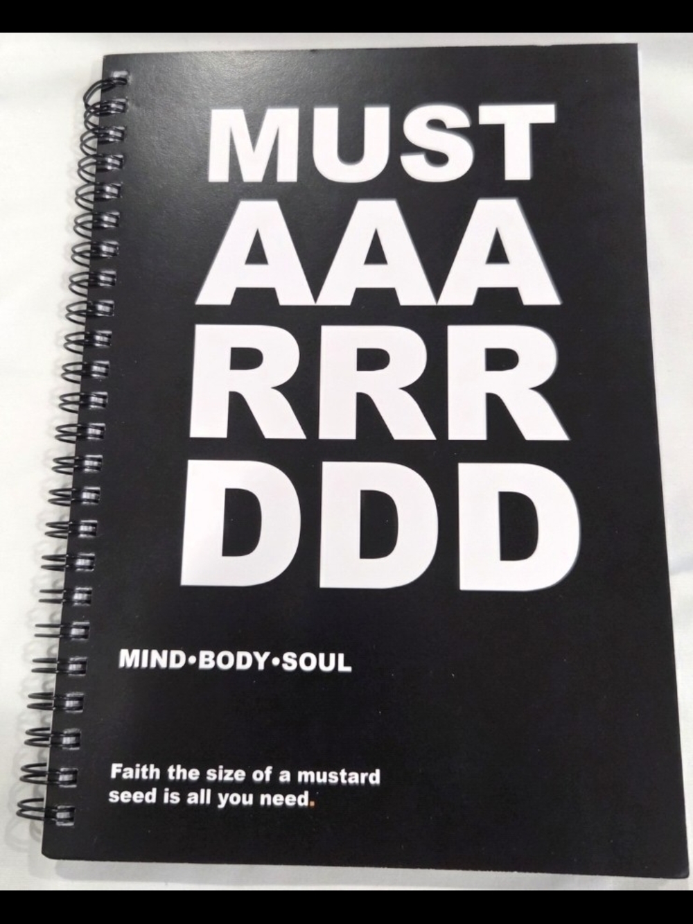 "MUSTARD SEED" Spiral Journal FAITH THE SIZE OF A MUSTARD SEED IS ALL U NEED